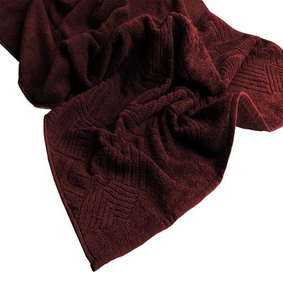 Kit de Toalha Banho Rosto Tapete 5 Peças Malbec e Branca Max Sonhare Ouro - Sultan