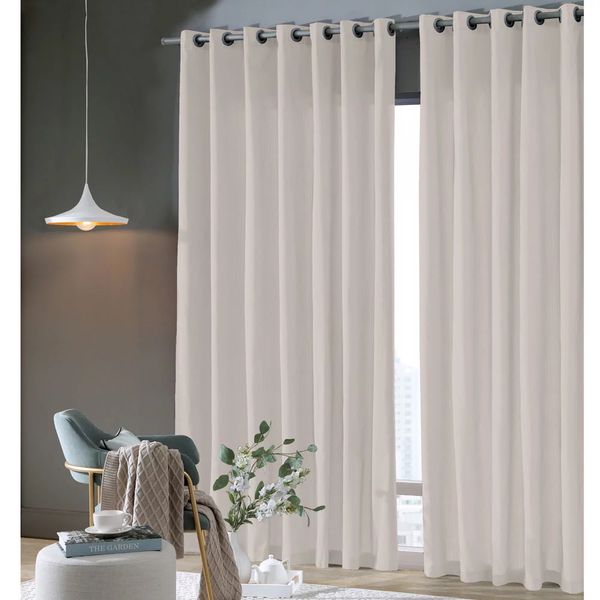 Cortina Rústica Bella Janela 2,60m x 1,70m Pantex Cor Natural