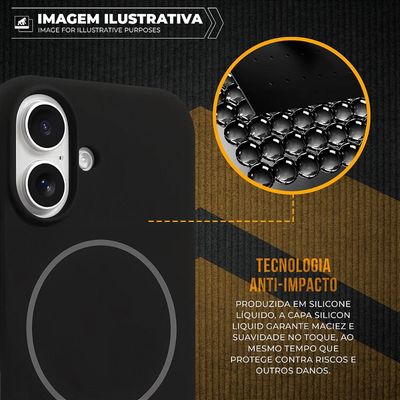 Capa para iPhone 16 - Silicon Liquid Magsafe - Lilás - Gshield
