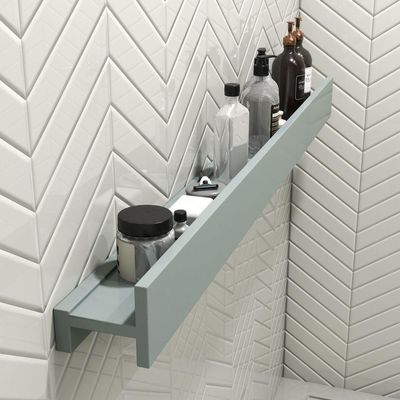 Porta Shampoo Linear 120cm Chumbo Fosco