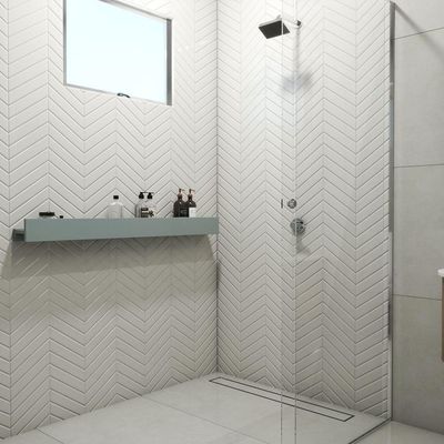 Porta Shampoo Linear 120cm Chumbo Fosco