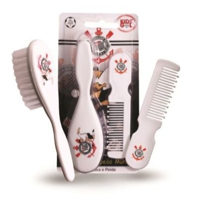 Pente e Escova Bebê Corinthians Kids Gol