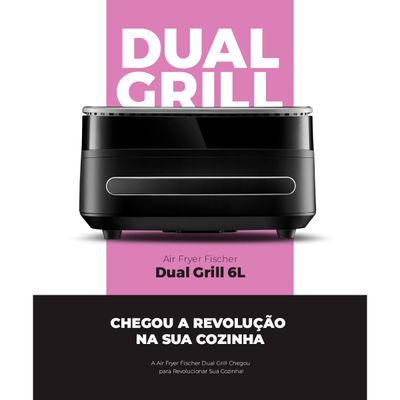 Air Fryer Fischer Dual Grill Preto 6 litros 220V 220 V
