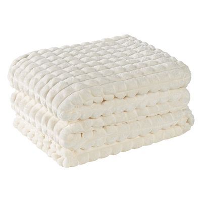 Cobertor Manta Paradise Ultrasoft Flannel Queen 2,40m x 2,20m 01 Peça - Marfim