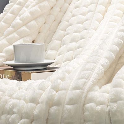Cobertor Manta Paradise Ultrasoft Flannel Queen 2,40m x 2,20m 01 Peça - Marfim