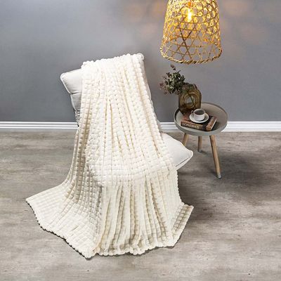 Cobertor Manta Paradise Ultrasoft Flannel Queen 2,40m x 2,20m 01 Peça - Marfim