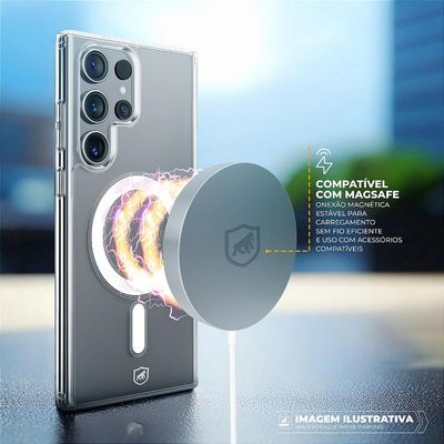 Capa MagSafe para Samsung Galaxy S25 Ultra - Transparente - Gshield