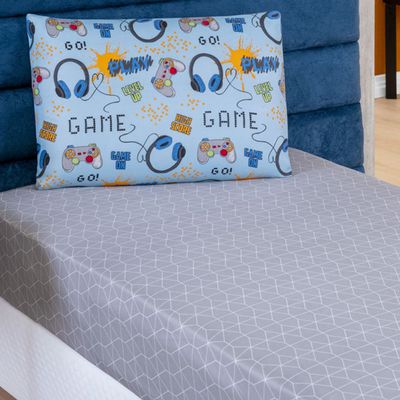 Jogo Cama Lençol Fantasy Solteiro Infantil Microfibra 2 Peças - Games