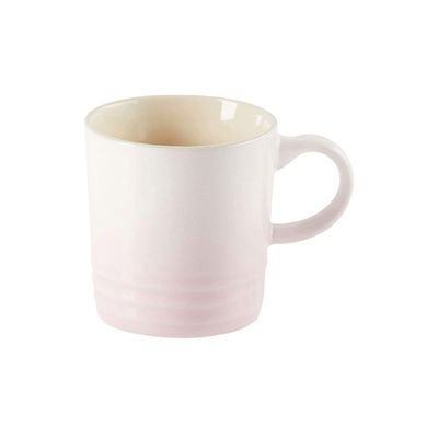 KIT LE CREUSET PRENSA FRANCESA  E 2 CANECAS 350ML EM CERÂMICA SHELL PINK