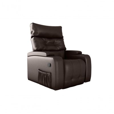 Poltrona Do Papai Reclinável E Giratória Luxo Premium Commander Matrix Sintetico Marrom