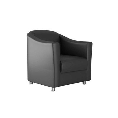 Poltrona Decorativa Confortável Para Descanço Bia Matrix Sintetico Preto