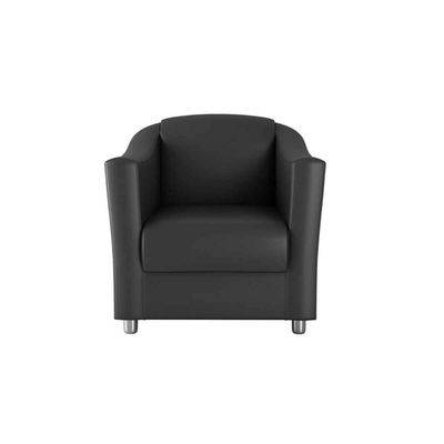Poltrona Decorativa Confortável Para Descanço Bia Matrix Sintetico Preto