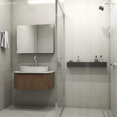 Porta Shampoo Linear 80cm Preto Fosco