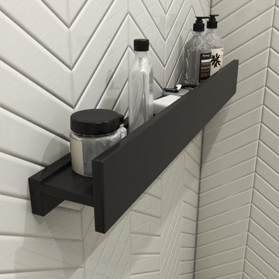 Porta Shampoo Linear 80cm Preto Fosco