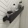 Porta Shampoo Linear 80cm Preto Fosco