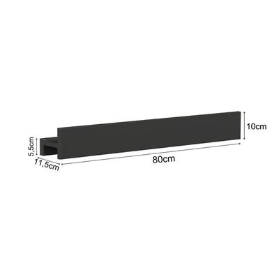 Porta Shampoo Linear 80cm Preto Fosco