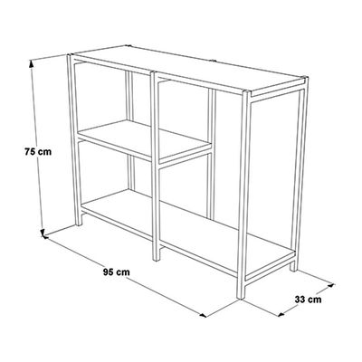 Aparador Industrial Artesania Preto E Branco 95cm