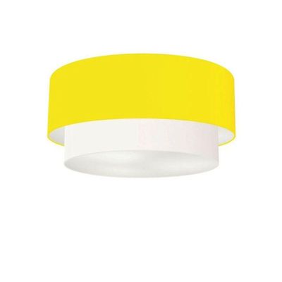 Plafon Para Banheiro Cilíndrico Sb-3017 Cúpula Cor Amarelo Branco