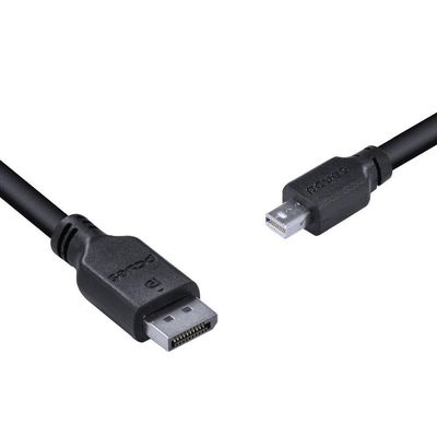 Cabo Mini Displayport Macho Para Displayport Macho V.1.2 28awg Puro Cobre 2 Metros - Pmddpm-2
