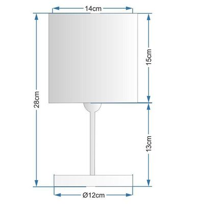 Abajur Luminária Mesa Quarto Sala Moderno Vivare Md-2008br Cúpula Em Tecido - Bivolt Branco-algodão-crú 127/220v