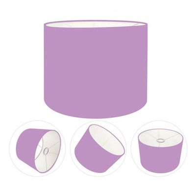 Cúpula Abajur E Luminária Cilíndrica Vivare Cp-7015 ø35x25cm - Bocal Nacional Lilás