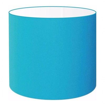 Cúpula Abajur Cilíndrica Cp-7007 ø20x22cm Azul Turquesa