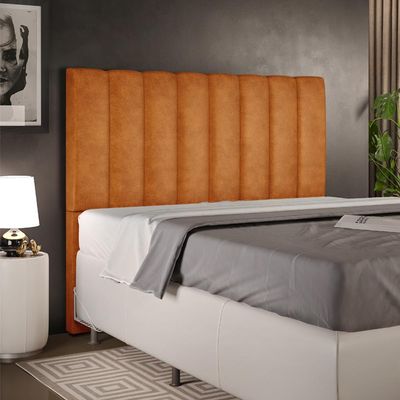 Cabeceira Cama Box Casal 140 cm Dália W01 Couríssimo Canela- Lyam Decor