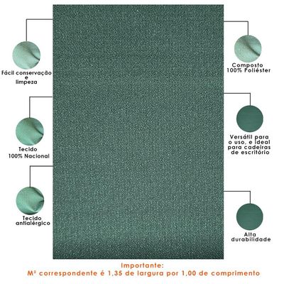 Tecido Crepe Verde Musgo Cadeira Poltrona Puff Cabeceira Estofados Decoração T02 Metro - Lyam Decor