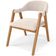 Cadeira de Jantar e Estar Living Estofada Nadja L02 Suede Bege - Lyam Decor