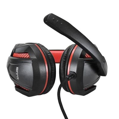 Fone De Ouvido Evus Pc Gamer F-02 2 Conectores P2 Preto- Vermelho