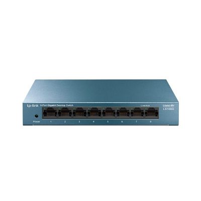 Switch 08 Portas Tp-link Ls108g Gigabit 10-100-1000mbps