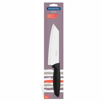 Faca para Fatiar e Picar com Lâmina em Aço Inox e Cabo de Polipropileno 6" Plenus Preta - Tramontina Preto