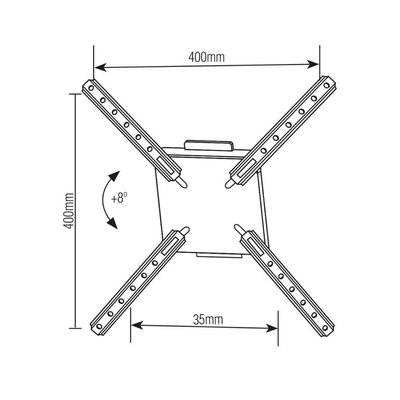 Suporte Para Tv Preto Lcd 10-55" Sbrp110 - Brasforma