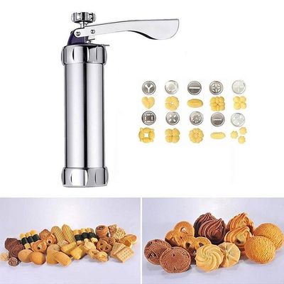 Maquina Manual Modeladora Biscoitos Cookies 10 Moldes De Alumínio 4 Bicos