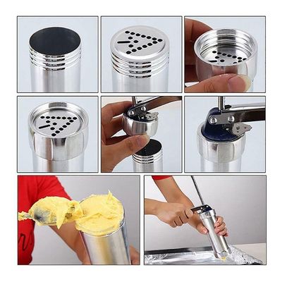 Maquina Manual Modeladora Biscoitos Cookies 10 Moldes De Alumínio 4 Bicos