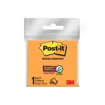 Bloco Adesivo Post It 3M Laranja 76x76mm 45 Folhas