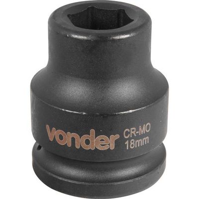 Soquete Sextavado De Impacto Enc 3-4" 18mm Aço Cromo Vonder