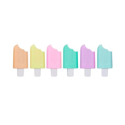 Marcador de Texto Leonora Mini Picolé Pastel Trend com 6 Cores