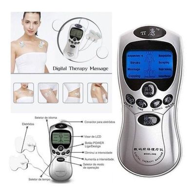 Massageador Tens Fisioterapia Acupuntura Aparelho Eletroestimulador Tonificador Muscular Portatil Digital