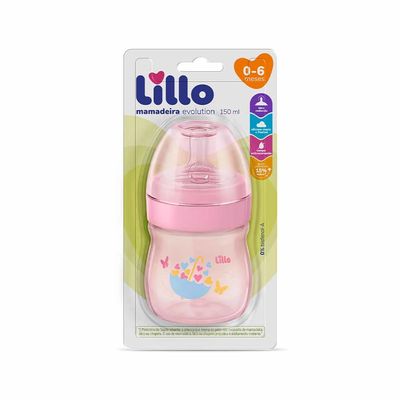 Mamadeira Lillo Sp Evolution Primeiros Passos Silicone Menina 150ml