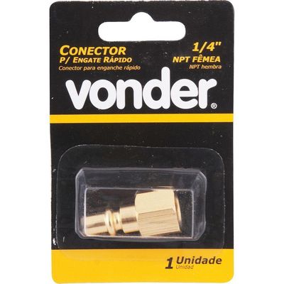 Conector Pino Rosca Fêmea 1-4 Npt Aço Carbono Zincado Vonder