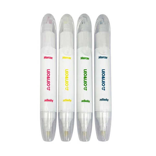 Marcador de Texto Leonora Colors Apagável com 04 Unidades