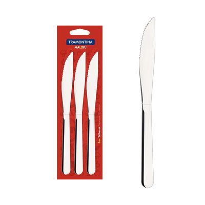 Conjunto de Facas para Churrasco Malibu em Inox 3 Peças Tramontina