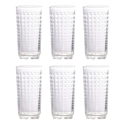 Jogo de Copos Cazza Palace em Vidro 6 Peças 240ml