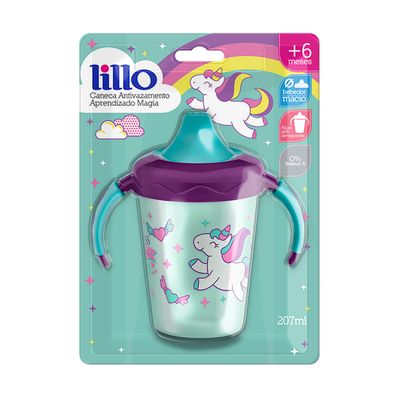 Caneca de Aprendizado Antizavamento Lillo Magia Estampa Menina 207ml
