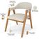 Cadeira de Jantar e Estar Living Estofada Nadja L02 Linho Champagne - Lyam Decor