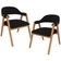 Kit 02 Cadeiras de Jantar e Estar Living Estofada Nadja L02 Bouclê Preto - Lyam Decor