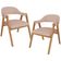 Kit 02 Cadeiras de Jantar e Estar Living Estofada Nadja L02 Linho Rosê - Lyam Decor