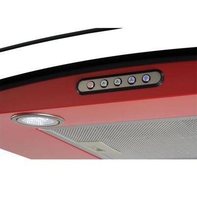 Coifa De Parede 90cm Vidro Curvo Slim Fogatti Vermelho 110V