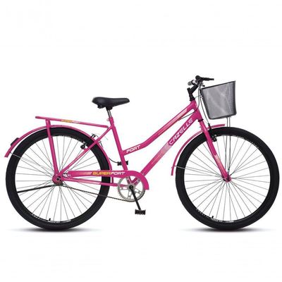 Bicicleta Transporte Aro 26 Colli Cazelle Fort Rosa Neon